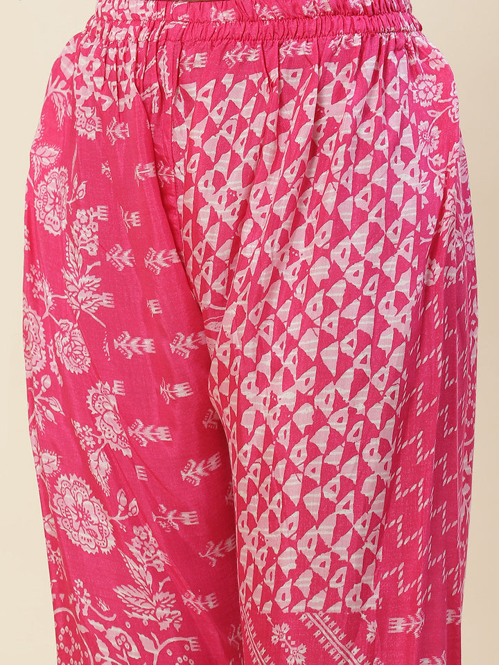 Printed Muslin Kurta With Pants