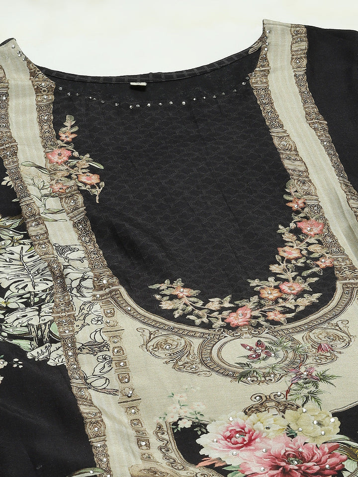 Printed Muslin Kurta With Pants &amp; Dupatta