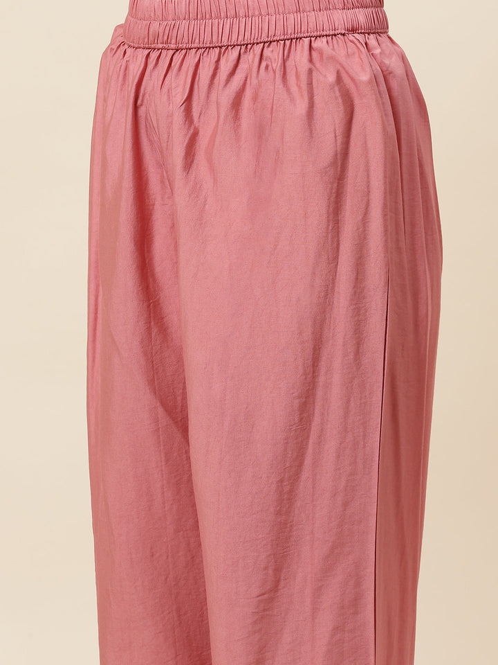 Floral Printed Organza Kurta With Pants &amp; Dupatta