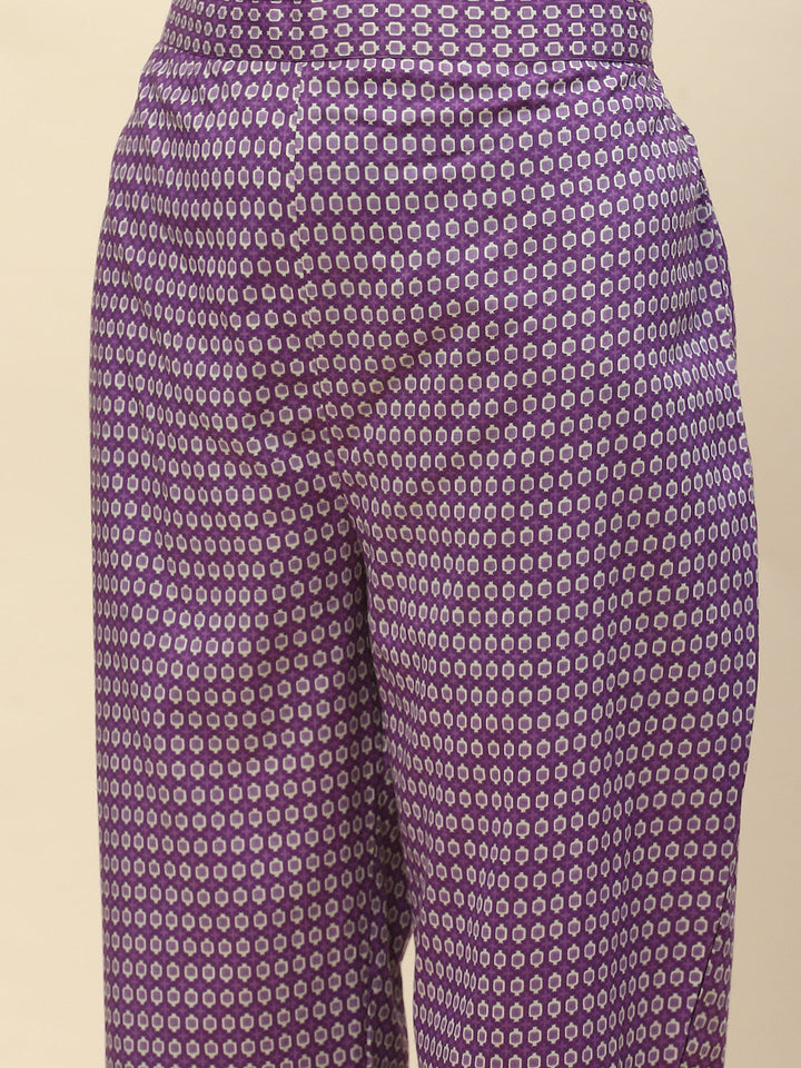 Neck Embroidery Cotton Kurta With Pants &amp; Dupatta