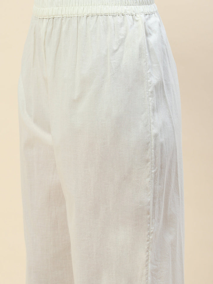 Yoke Embroidered Cotton Anarkali Kurta