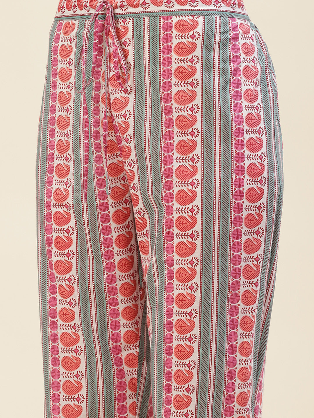 Floral Printed Cotton Kurta With Pants