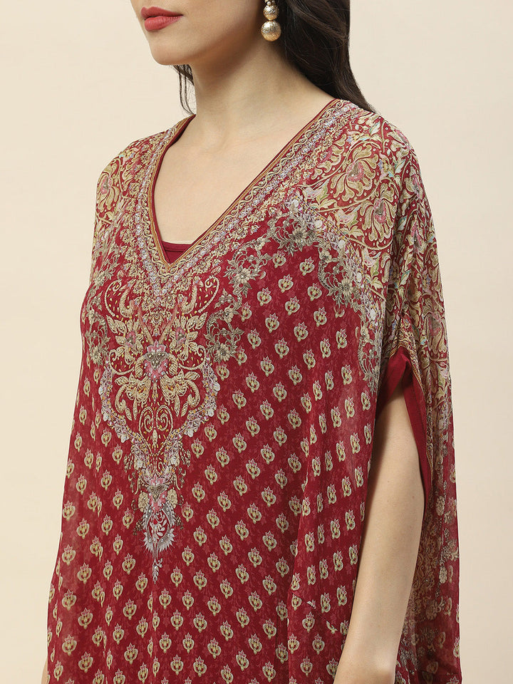 Digital Print Georgette Kaftan Kurta