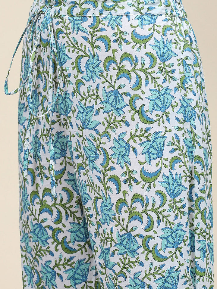 Printed Cotton Kurta With Pants