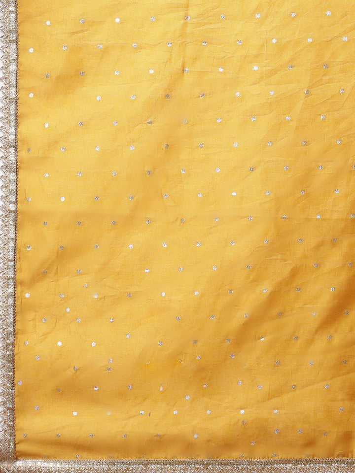 Embroidered Cotton Kurti With Pant And Dupatta