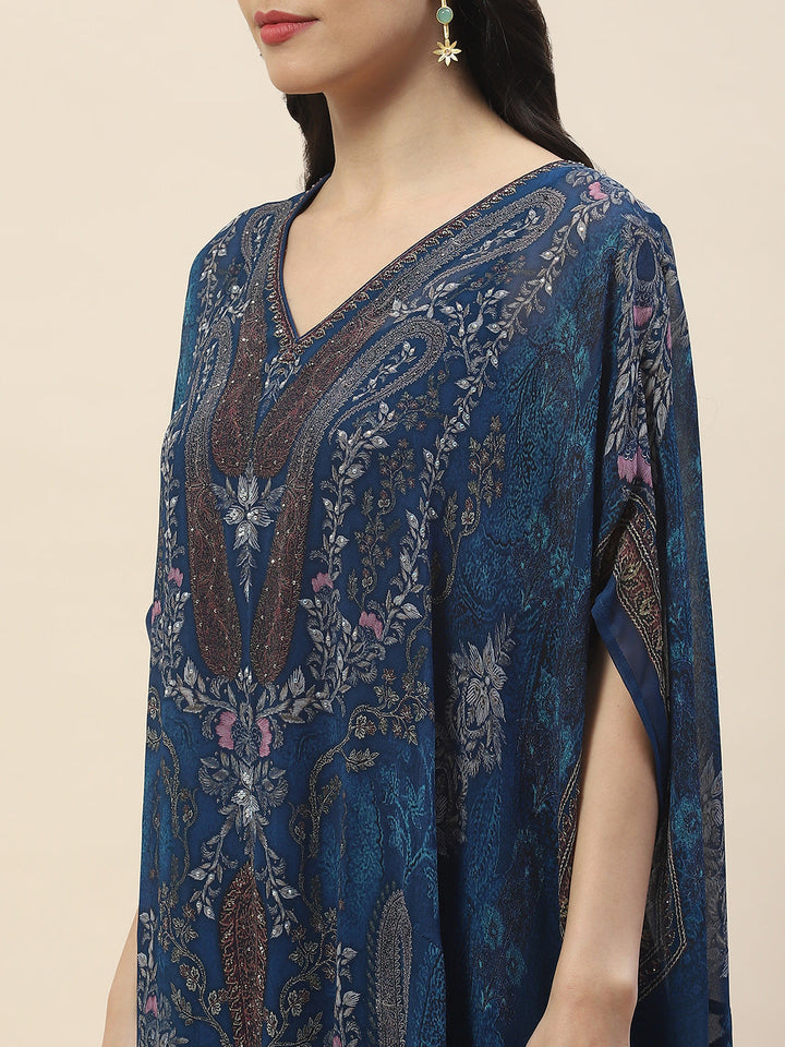 Digital Print Georgette Kaftan Kurta