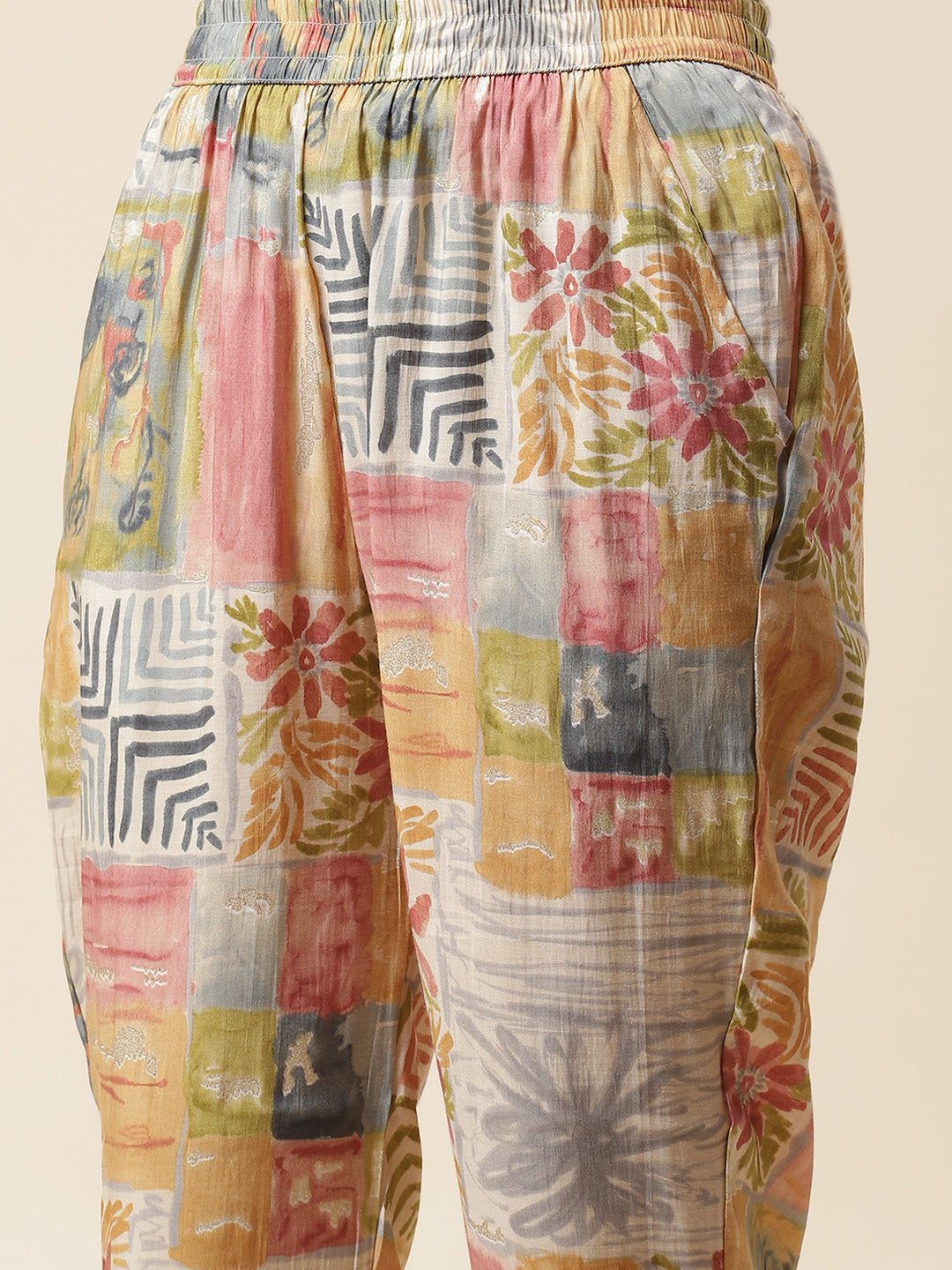 Printed Muslin Kurta With Pants