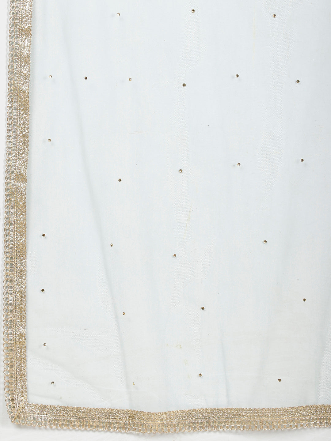Zari Embroidered Georgette Choli With Lehenga &amp; Dupatta