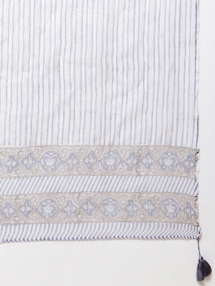 Floral Printed Cotton Kurta With Pants &amp; Dupatta
