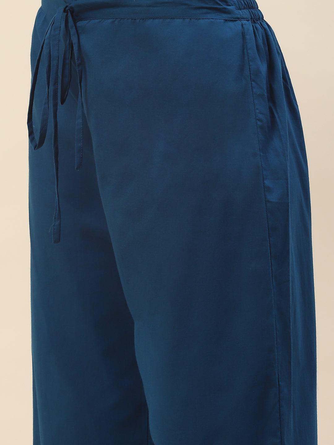 Printed Cotton Anarkali Kurta With Pants