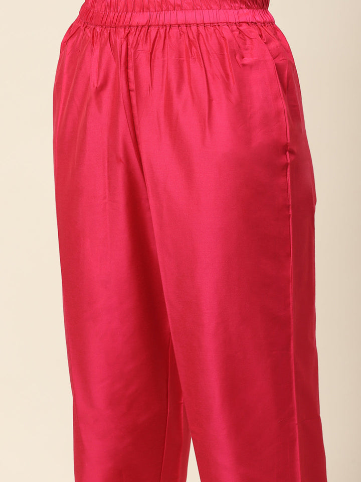 Floral Printed Handloom Kurta With Pants &amp; Dupatta