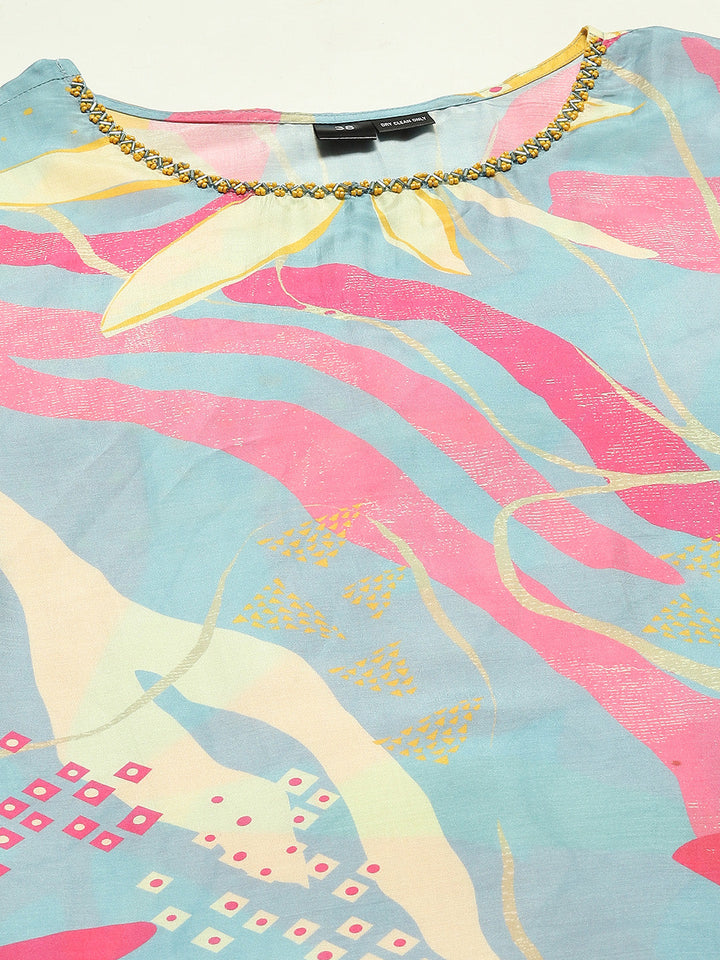 Printed Muslin Kurta With Pants