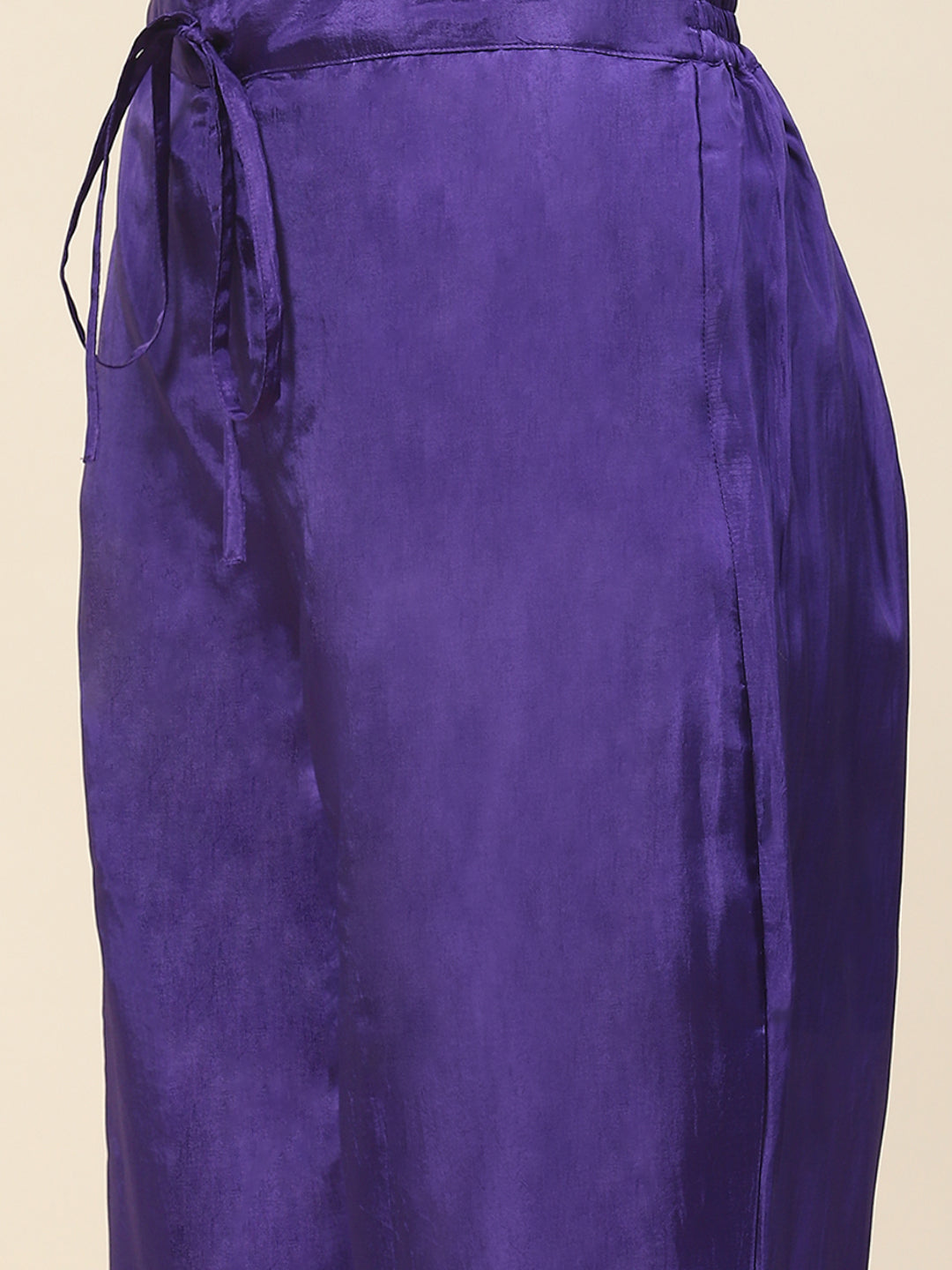 Neck Patti Chanderi Kurta With Pants