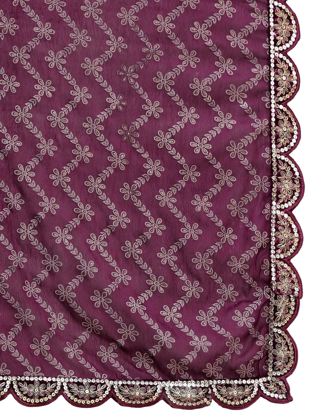 Neck Embroidered Cotton Kurta With Pants &amp; Dupatta