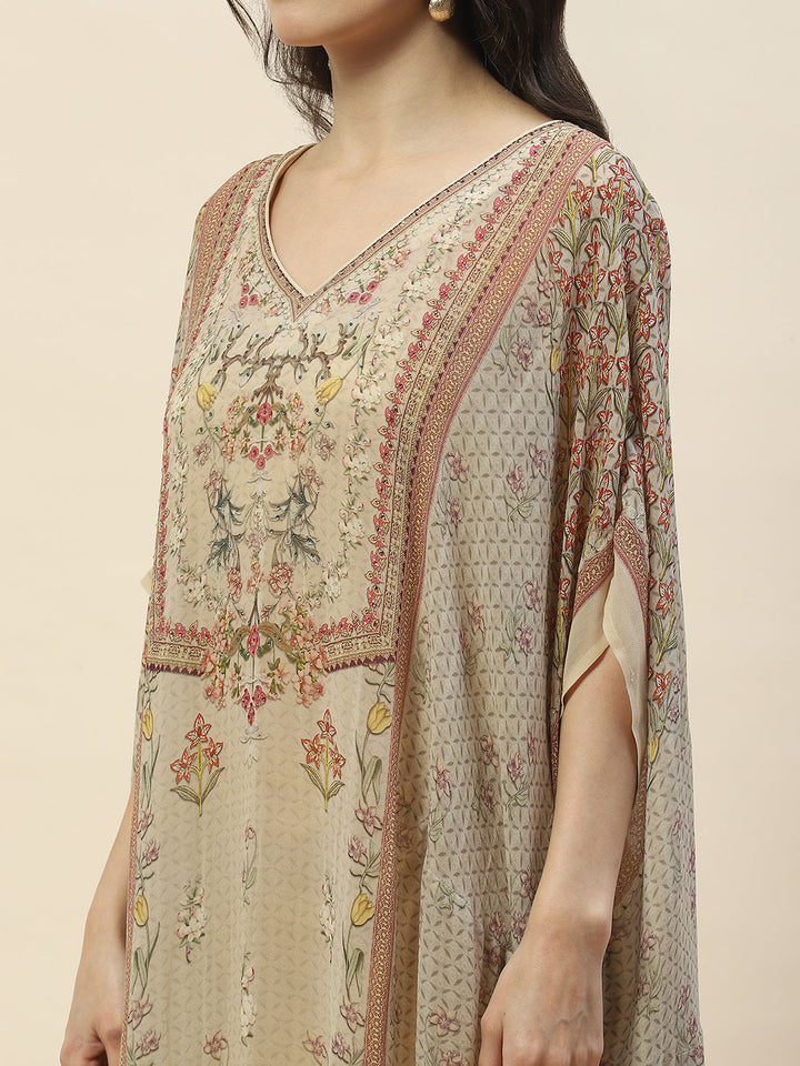 Digital Print Georgette Kaftan Kurta