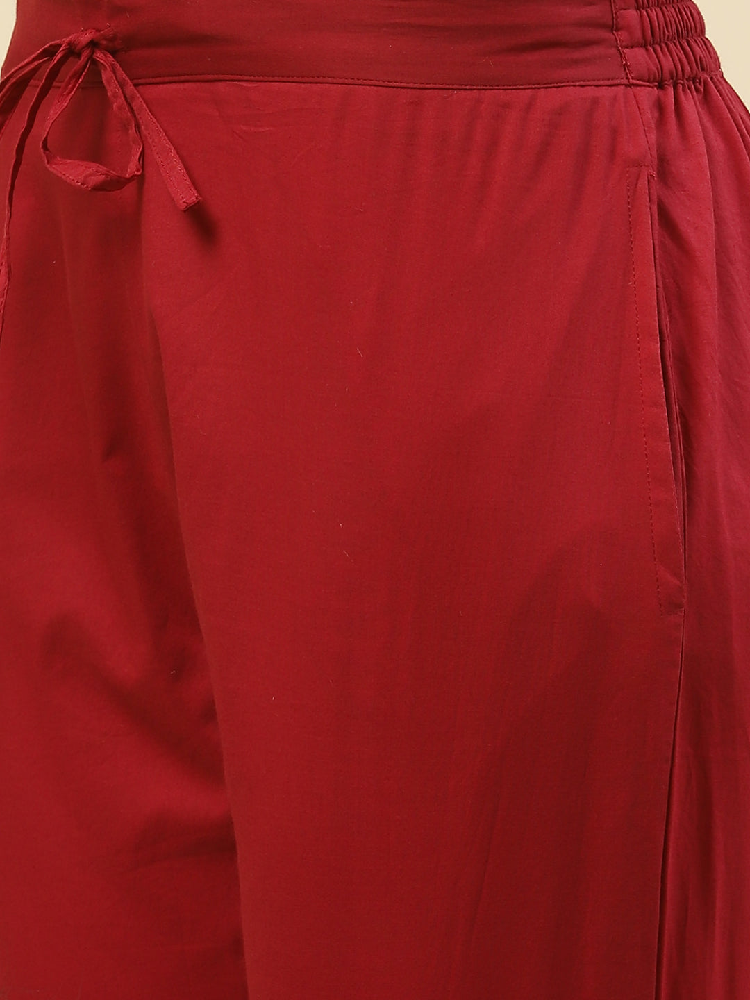 Embroidered Chanderi Kurti With Jacket And Pant