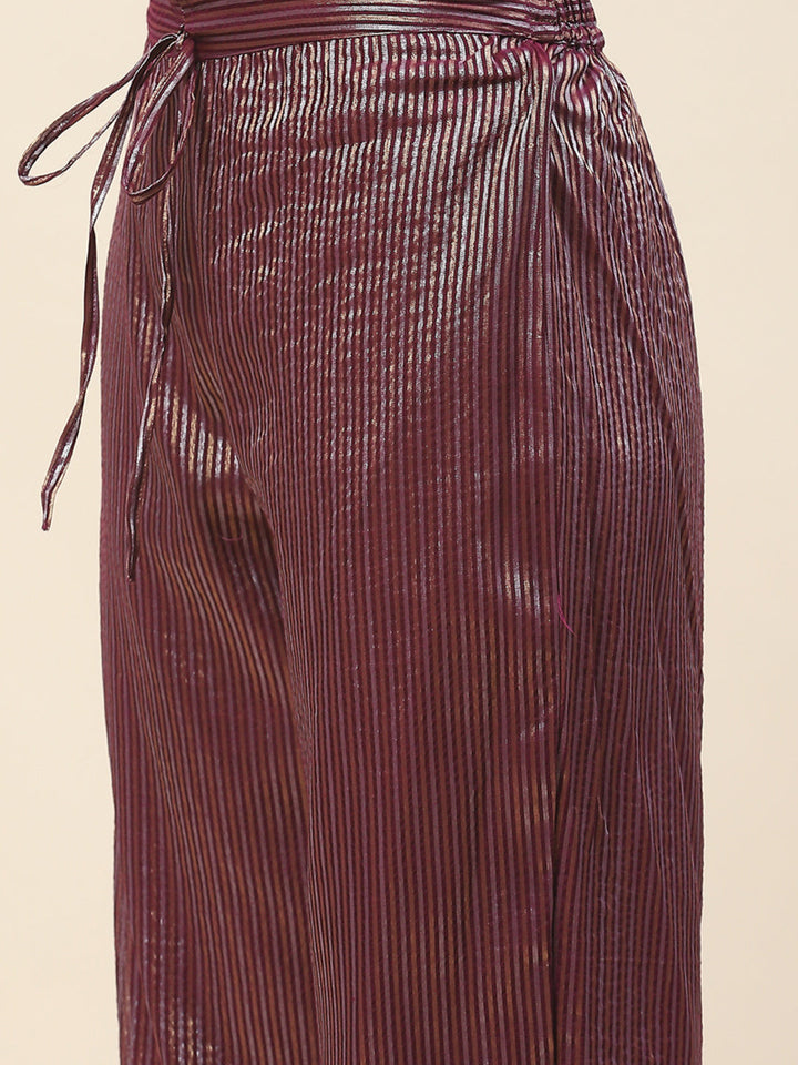 Plain Chanderi Kurta With Pants