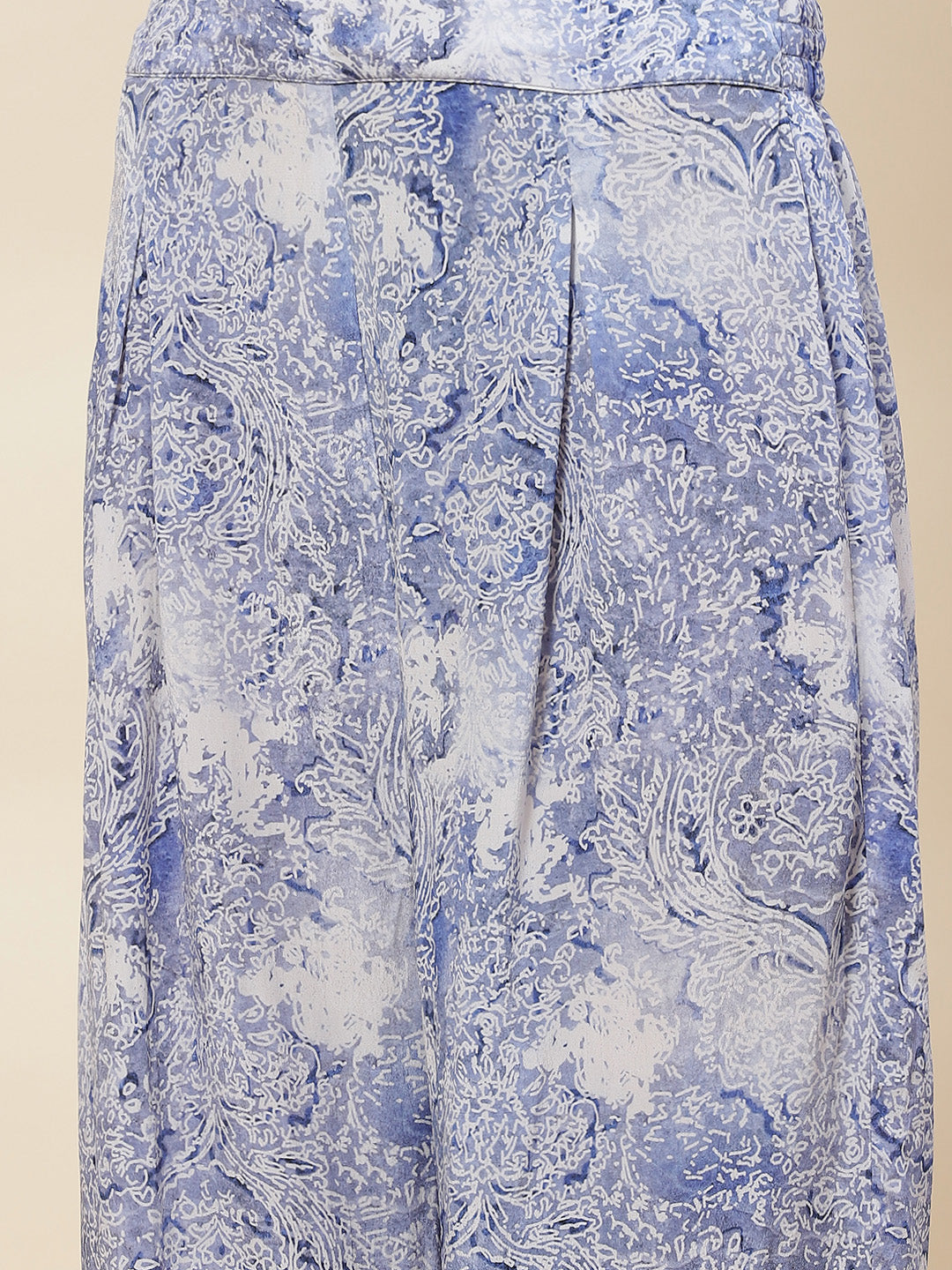 Printed Crepe Kurta With Pants