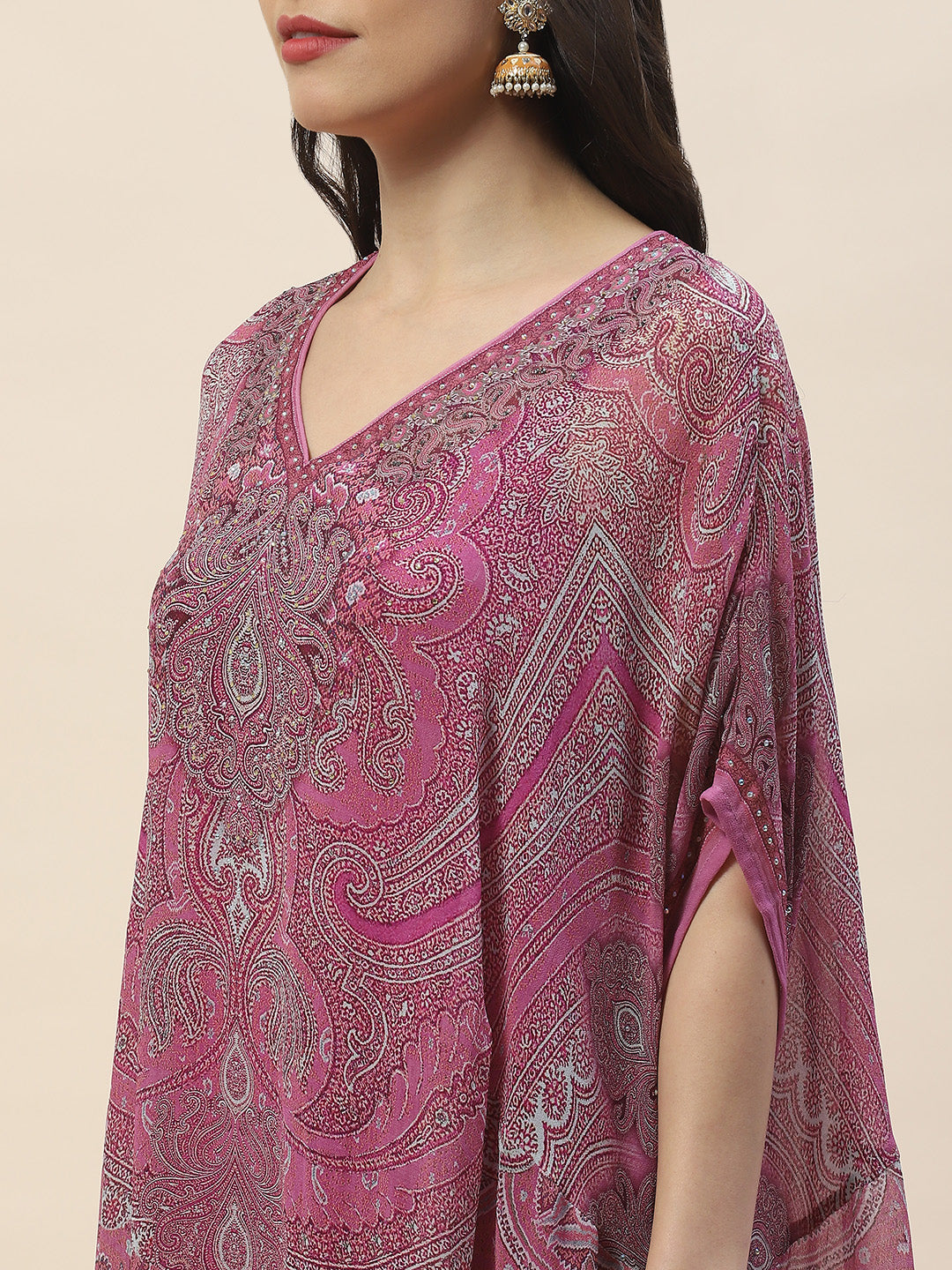 Digital Print Georgette Kaftan Kurta
