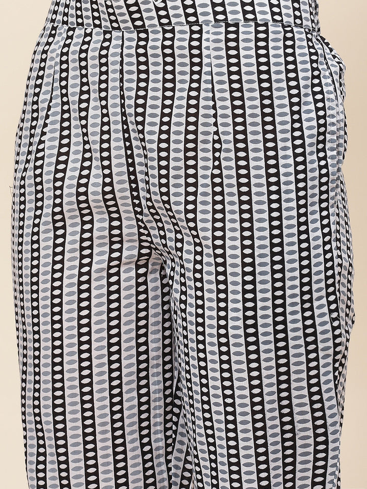 Printed Cotton Kurta With Pants &amp; Dupatta