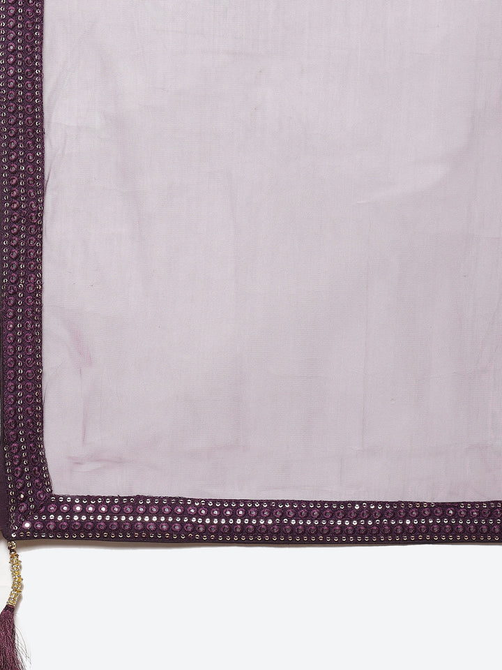 Sequin Net Lehenga Choli With Tassels Dupatta