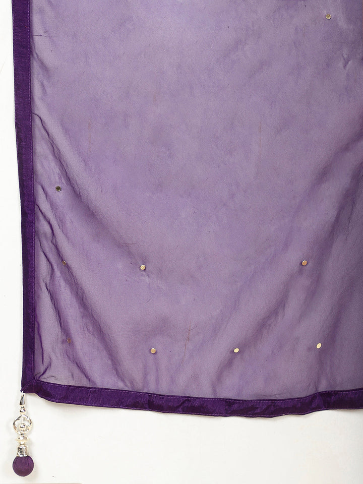 Embroidered Georgette Kurta With Pants &amp; Dupatta