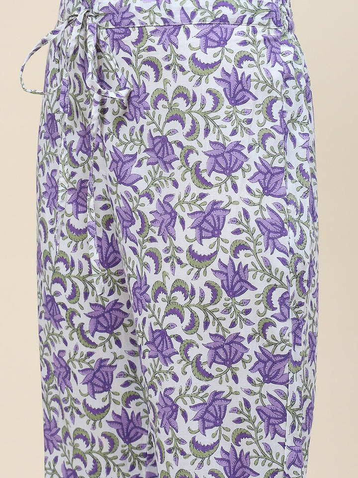 Printed Cotton Kurta With Pants