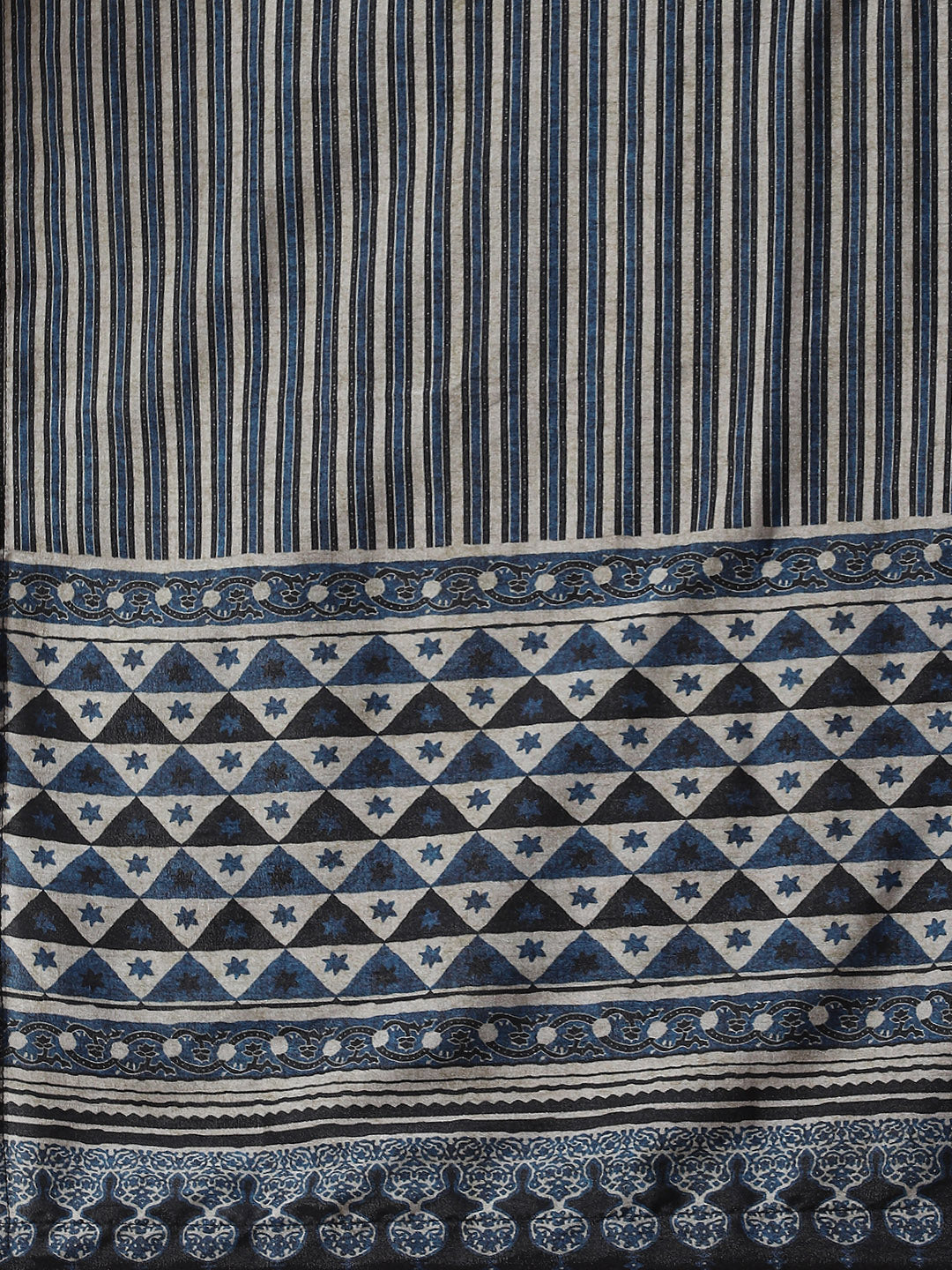 Printed Tussar Kurta with Pants &amp; Dupatta