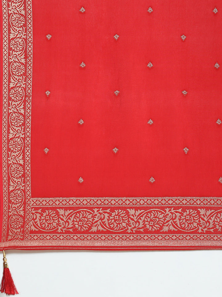 Printed Handloom Kurta With Pants &amp; Dupatta