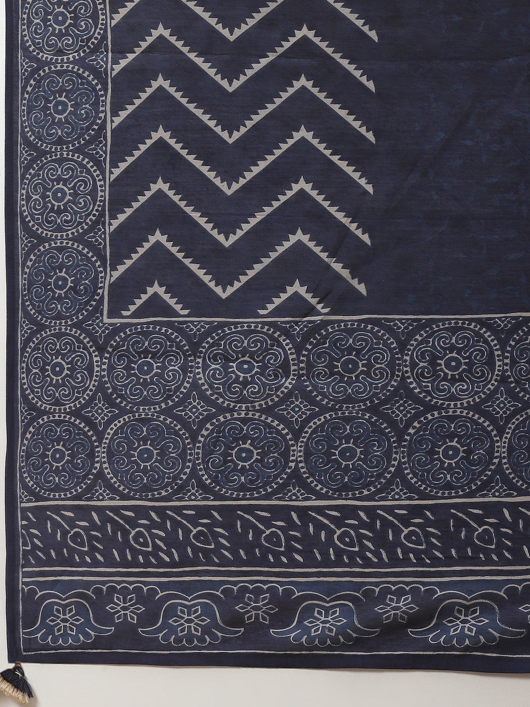Printed Cotton Kurta With Pants &amp; Dupatta