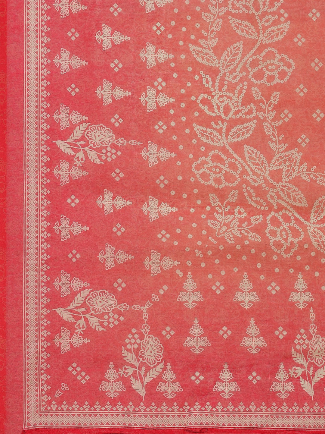 Bandhani Printed Chanderi Kurta With Pants &amp; Dupatta