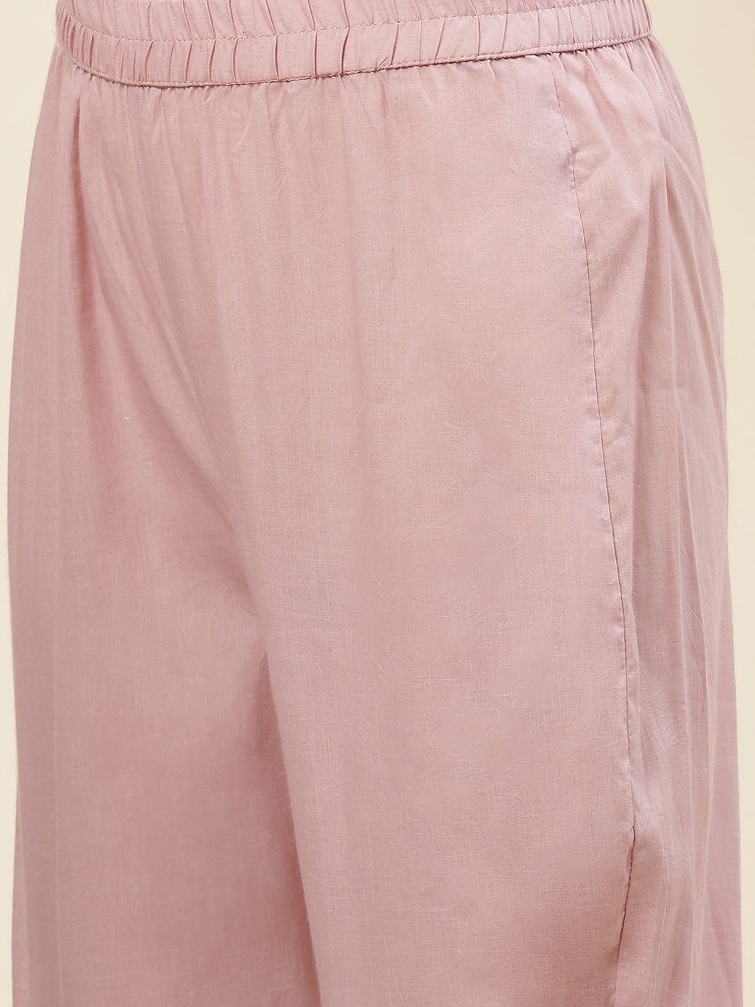 Floral Printed &amp; Embroidered Cotton Kurta With Pants &amp; Dupatta