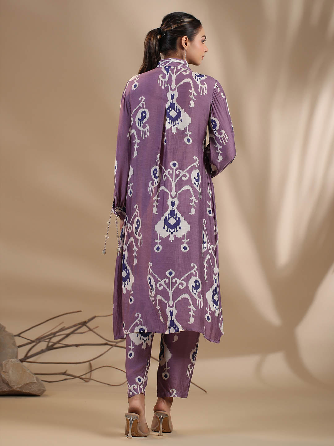 Floral Printed Muslin Kurta With Pants