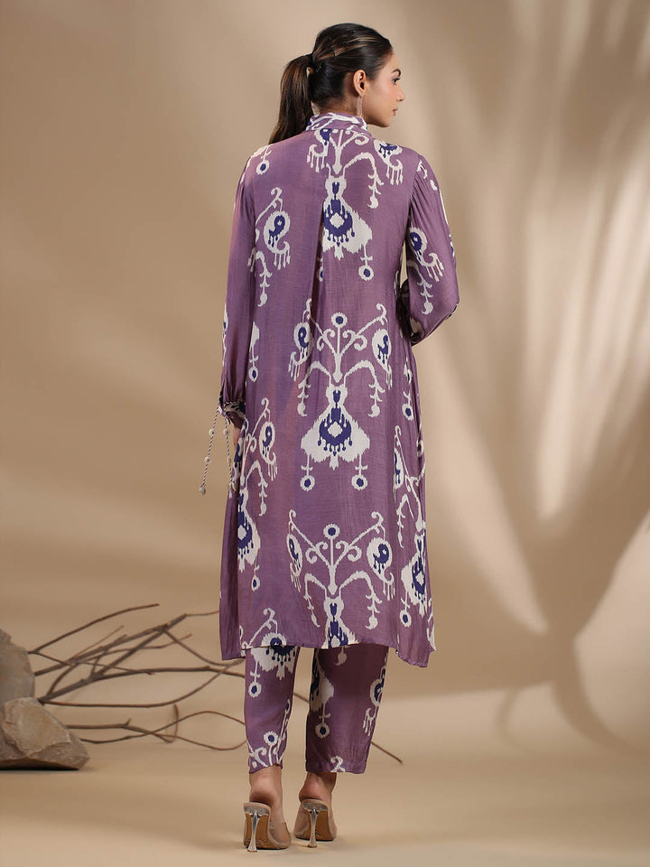 Floral Printed Muslin Kurta With Pants