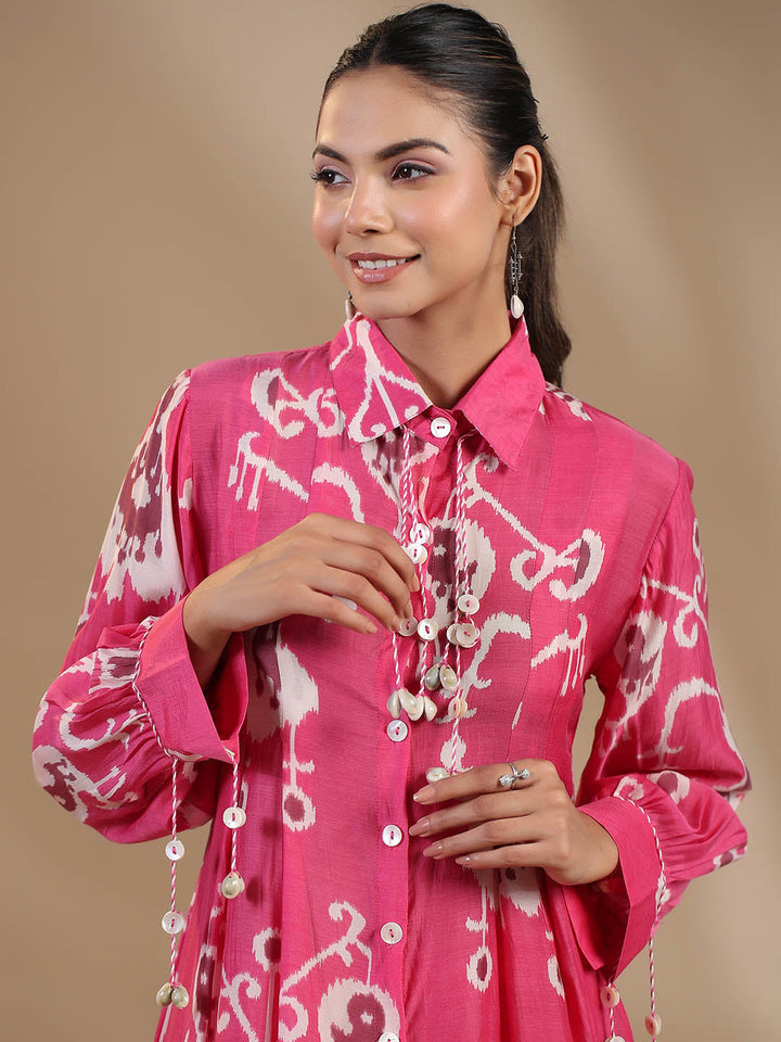 Floral Printed Muslin Kurta With Pants