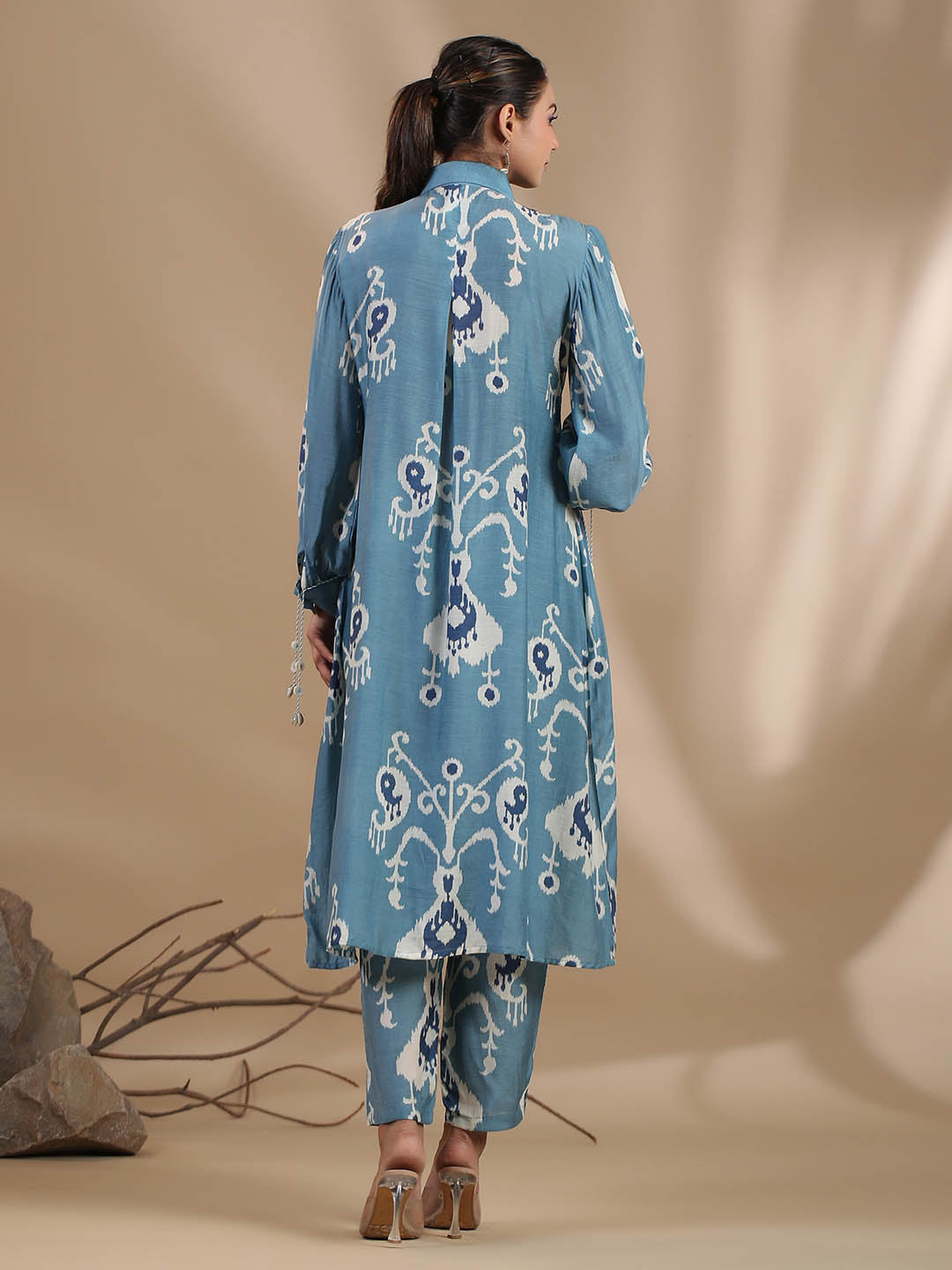 Floral Printed Muslin Kurta With Pants