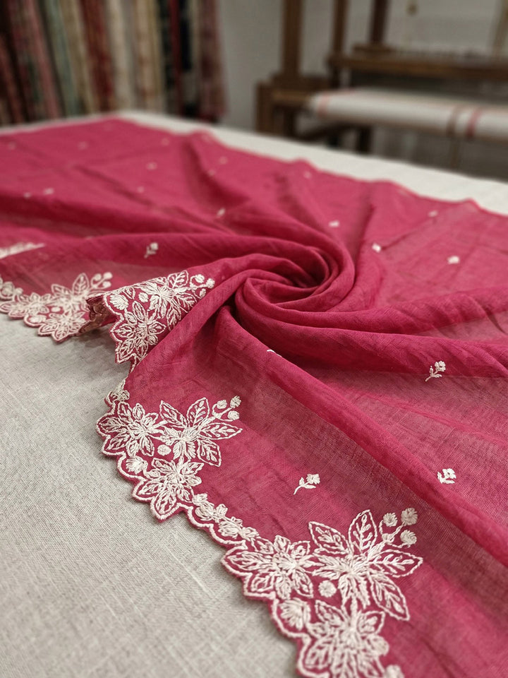 Red Art Silk Printed Anarkali Suit Set