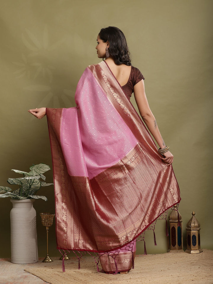 Plain Crepe Saree