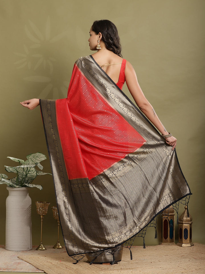 Plain Crepe Saree