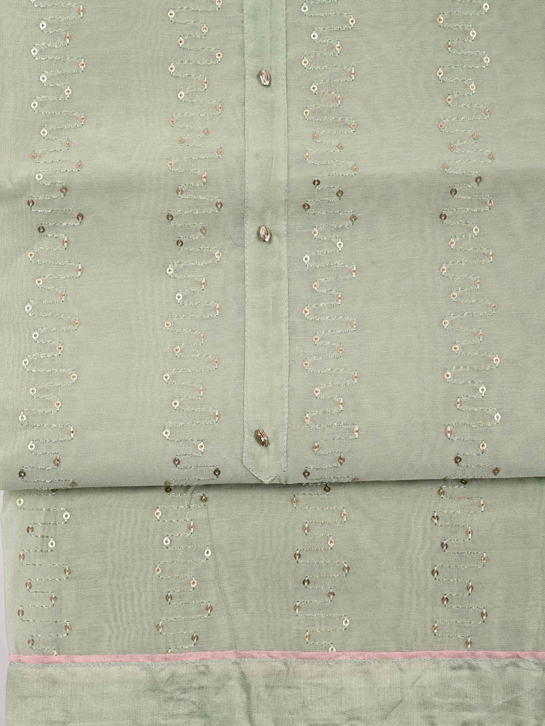 Embroidered Chanderi Unstitched Suit Piece With Dupatta
