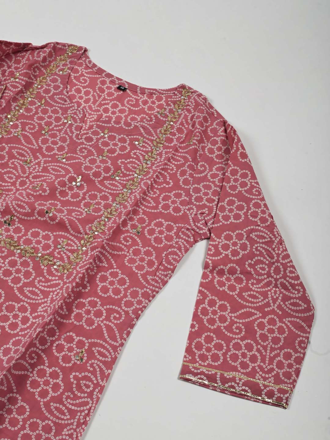 Gota Embroidered Cotton Kurta With Pants