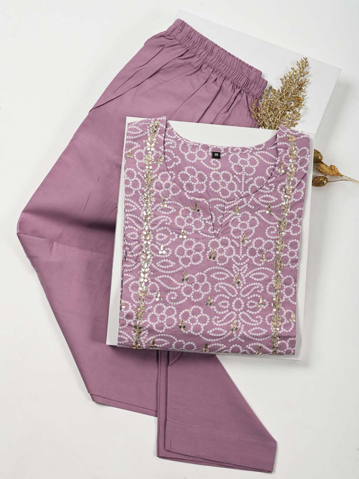 Gota Embroidered Cotton Kurta With Pants