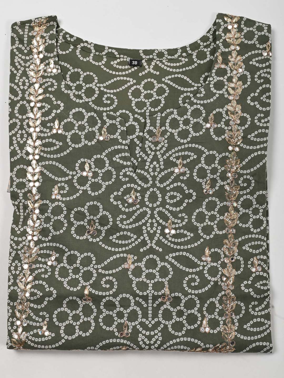 Gota Embroidered Cotton Kurta With Pants