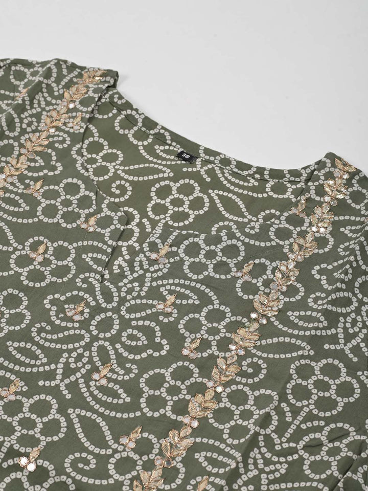 Gota Embroidered Cotton Kurta With Pants