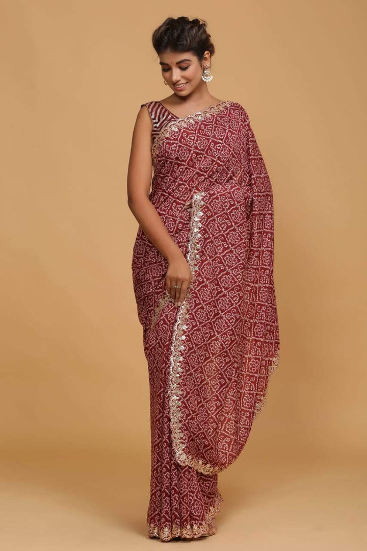 Satin Printed Saree