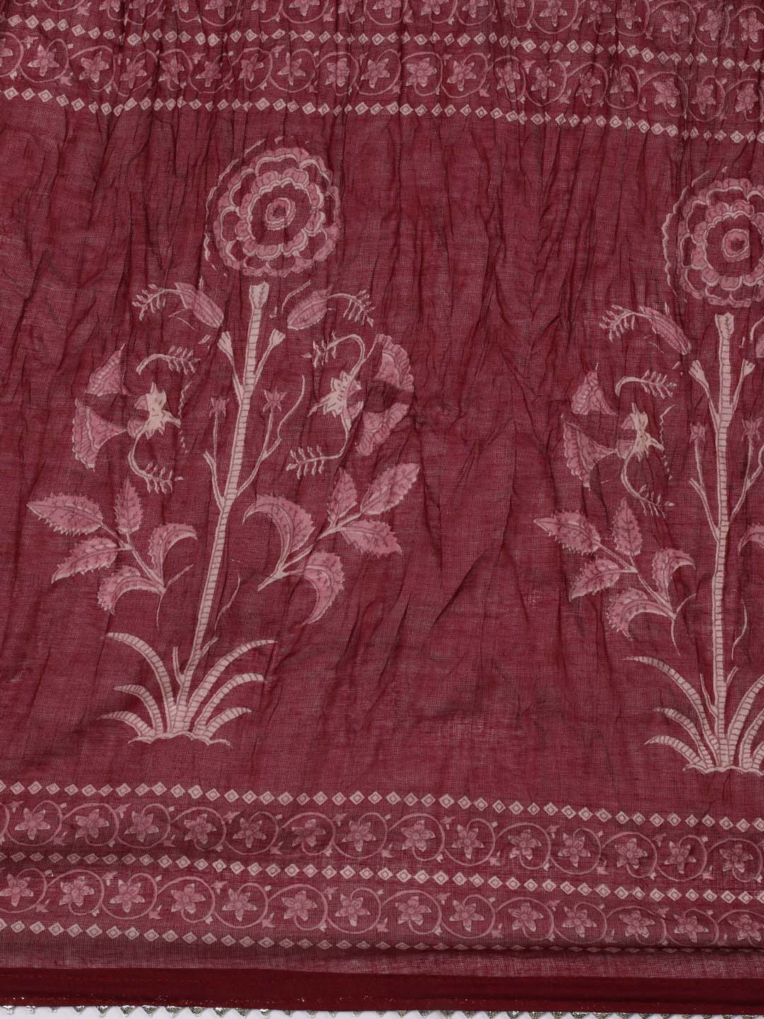Printed Cotton Unstitched Suit Piece With Dupatta