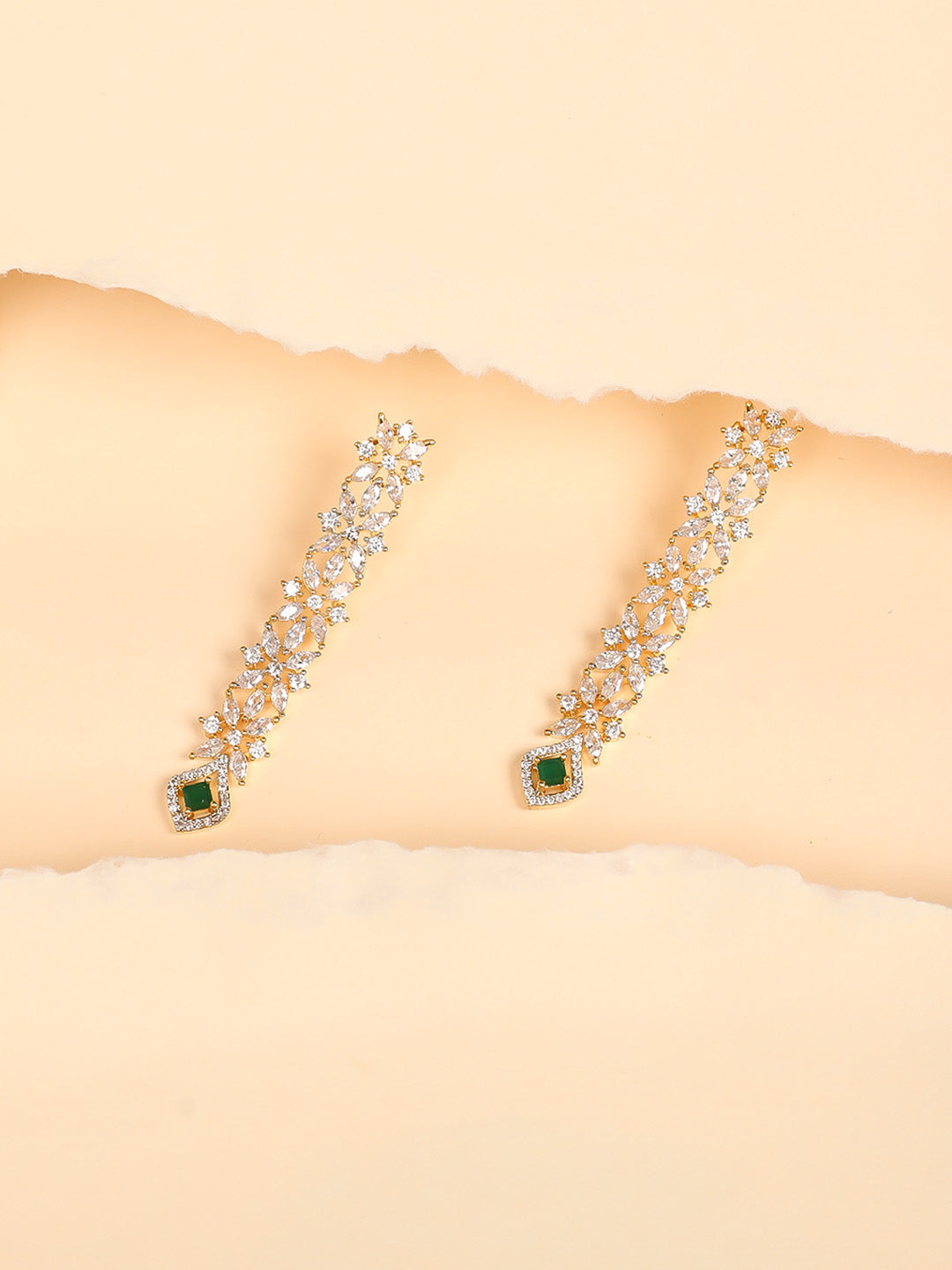 Golden AD Drop Earrings