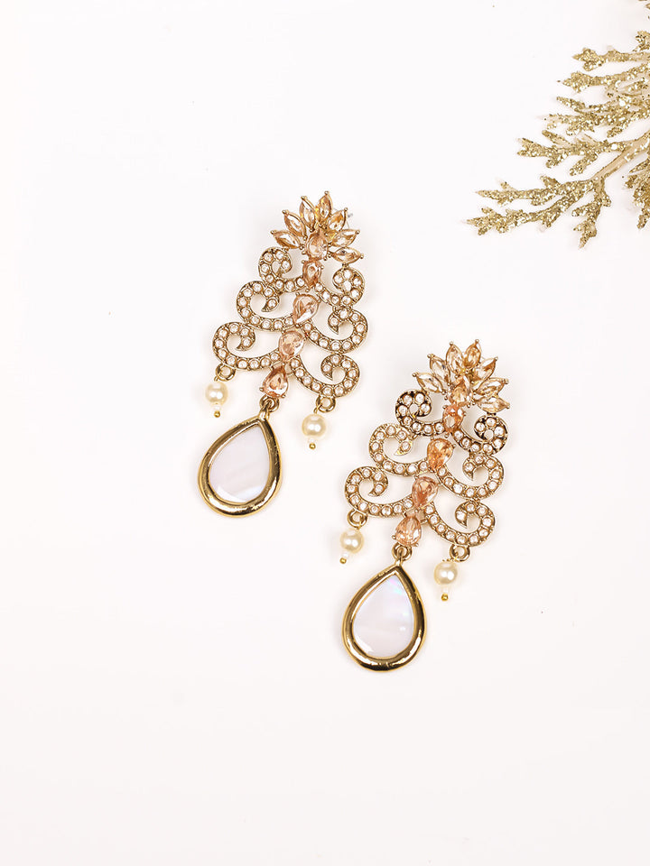 Golden AD Dangler Earrings