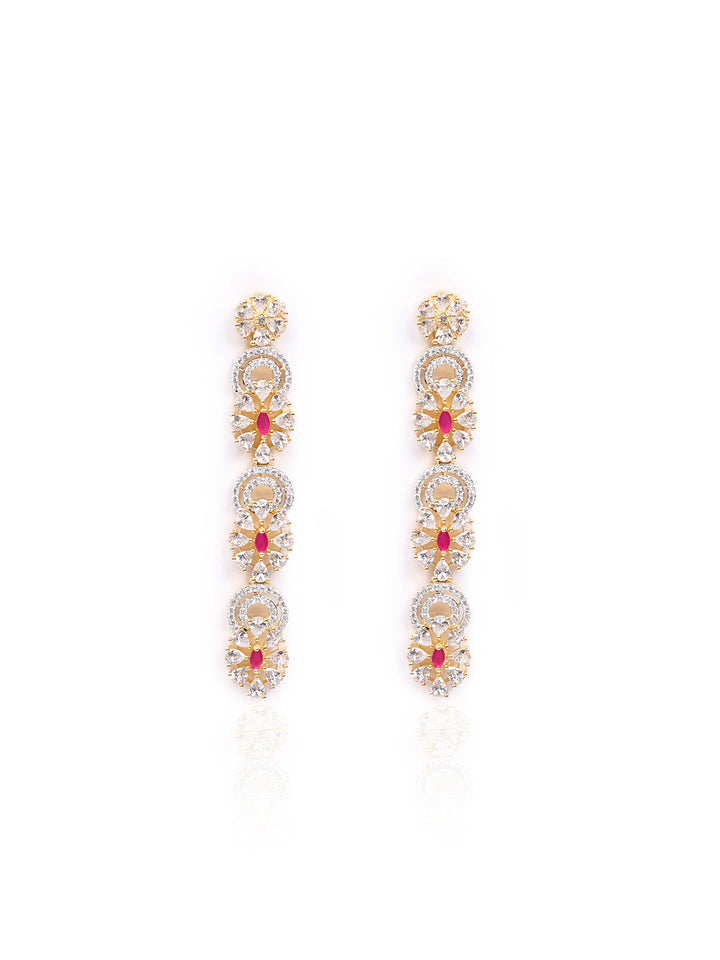 Golden AD Drop Earrings