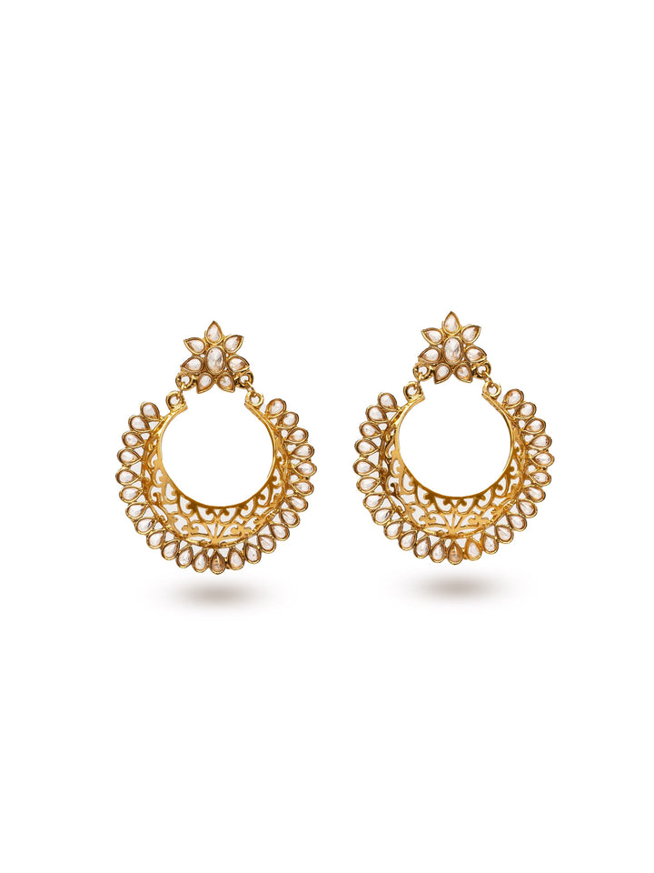 Golden Polki Drop &amp; Danglers Earrings